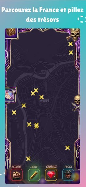 Écran de l'app mobile Cache Cash