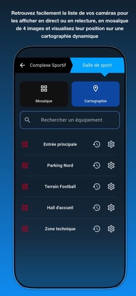 Écran de l'app mobile CASD