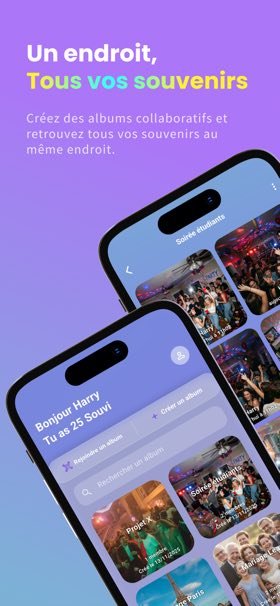 Écran de l'app mobile Souvi